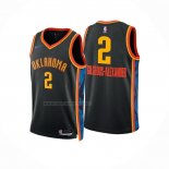 Camiseta Oklahoma City Thunder Shai Gilgeous-Alexander NO 2 Ciudad 2024-25 Negro