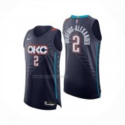 Camiseta Oklahoma City Thunder Shai Gilgeous Alexander NO 2 Ciudad Authentic 2025-26 Azul