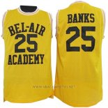 Camiseta Pelicula Bel-Air Academy Banks NO 25 Amarillo
