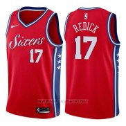 Camiseta Philadelphia 76ers JJ Redick NO 17 Statement 2017-18 Rojo