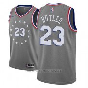 Camiseta Philadelphia 76ers Jimmy Butler NO 23 Ciudad 2018-19 Gris