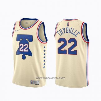 Camiseta Philadelphia 76ers Matisse Thybulle NO 22 Earned 2020-21 Crema