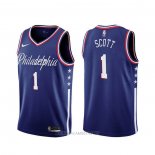 Camiseta Philadelphia 76ers Mike Scott NO 1 Ciudad 2019-20 Azul