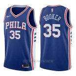 Camiseta Philadelphia 76ers Trevor Booker NO 35 Icon 2017-18 Azul