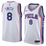 Camiseta Philadelphia 76ers Zhaire Smith NO 8 Association 2018 Blanco