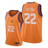 Camiseta Phoenix Suns Deandre Ayton NO 22 Statement Naranja