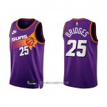 Camiseta Phoenix Suns Mikal Bridges NO 25 Classic 2022-23 Violeta