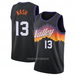 Camiseta Phoenix Suns Steve Nash NO 13 Ciudad 2020-21 Negro