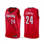 Camiseta Portland Trail Blazers Anfernee Simons NO 24 Earned Rojo