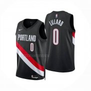 Camiseta Portland Trail Blazers Damian Lillard NO 0 Icon 2025-26 Negro