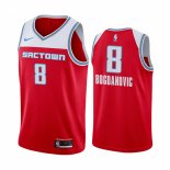 Camiseta Sacramento Kings Bogdan Bogdanovic NO 8 Ciudad Rojo