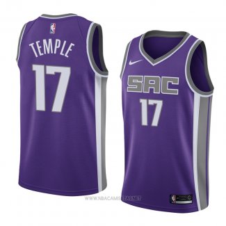 Camiseta Sacramento Kings Garrett Temple NO 17 Icon 2018 Violeta