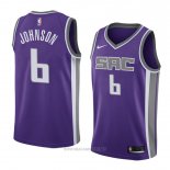 Camiseta Sacramento Kings Joe Johnson NO 6 Icon 2018 Violeta