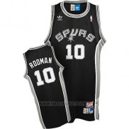 Camiseta San Antonio Spurs Dennis Rodman NO 10 Retro Negro