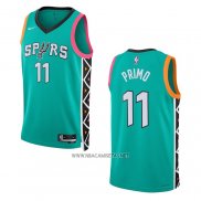 Camiseta San Antonio Spurs Joshua Primo NO 11 Ciudad 2022-23 Verde