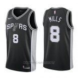 Camiseta San Antonio Spurs Patty Mills NO 8 Swingman Icon 2017-18 Negro