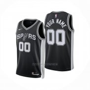 Camiseta San Antonio Spurs Personalizada Icon 2024-25 Negro