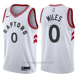 Camiseta Toronto Raptors Cj Miles NO 0 Association 2017-18 Blanco