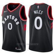 Camiseta Toronto Raptors Cj Miles NO 0 Statement 2017-18 Negro