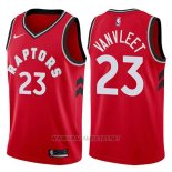 Camiseta Toronto Raptors Fred Vanvleet NO 23 Icon 2017-18 Rojo