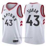 Camiseta Toronto Raptors Pascal Siakam NO 43 Association 2017-18 Blanco