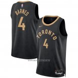 Camiseta Toronto Raptors Scottie Barnes NO 4 Ciudad 2022-23 Negro