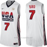 Camiseta USA 1992 Larry Bird NO 7 Blanco