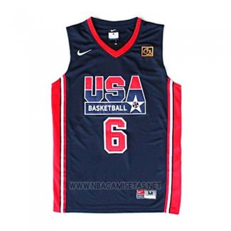 Camiseta USA 1992 Patrick Ewing NO 6 Negro