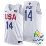 Camiseta USA 2016 Draymond Green NO 14 Blanco
