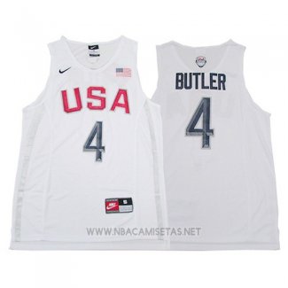 Camiseta USA 2016 Jimmy Butler NO 4 Blanco
