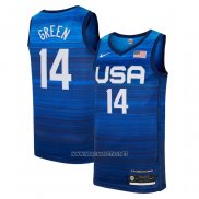 Camiseta USA 2021 Draymond Green NO 14 Azul