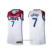 Camiseta USA 2021 Kevin Durant NO 7 Blanco