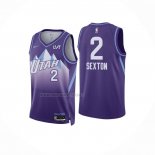 Camiseta Utah Jazz Collin Sexton NO 2 Ciudad 2024-25 Violeta