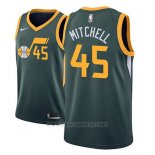 Camiseta Utah Jazz Donovan Mitchell NO 45 Earned 2018-19 Verde