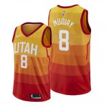 Camiseta Utah Jazz Emmanuel Mudiay NO 8 Ciudad Naranja