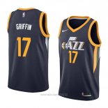 Camiseta Utah Jazz Eric Griffin NO 17 Icon 2018 Azul