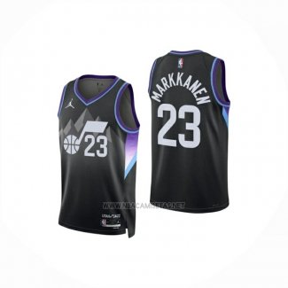 Camiseta Utah Jazz Lauri Markkanen NO 23 Statement 2025-26 Negro