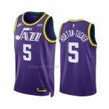 Camiseta Utah Jazz Talen Horton NO 5 Classic 2023-24 Violeta