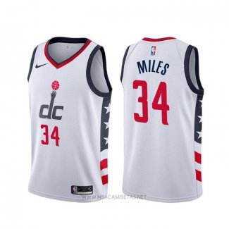 Camiseta Washington Wizards C.j. Miles NO 34 Ciudad 2019-20 Blanco