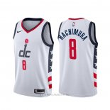 Camiseta Washington Wizards Rui Hachimura NO 8 Ciudad Blanco