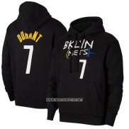 Sudaderas con Capucha Brooklyn Nets Kevin Durant Ciudad 2020-21 Negro