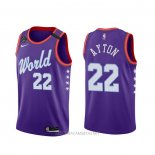 Camiseta 2020 Rising Star Deandre Ayton NO 22 World Violeta