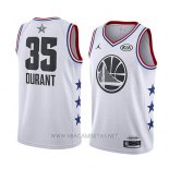Camiseta All Star 2019 Golden State Warriors Kevin Durant NO 35 Blanco