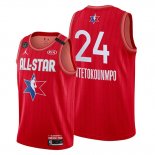 Camiseta All Star 2020 Milwaukee Bucks Giannis Antetokounmpo NO 24 Rojo
