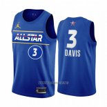 Camiseta All Star 2021 Los Angeles Lakers Anthony Davis NO 3 Azul