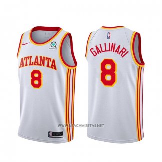 Camiseta Atlanta Hawks Danilo Gallinari NO 8 Association 2020-21 Blanco