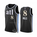 Camiseta Atlanta Hawks Patty Mills NO 8 Ciudad 2023-24 Negro