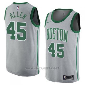 Camiseta Boston Celtics Kadeem Allen NO 45 Ciudad 2018 Gris