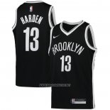 Camiseta Brooklyn Nets James Harden NO 13 Icon Negro