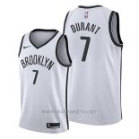 Camiseta Brooklyn Nets Kevin Durant NO 7 Association 2019 Blanco